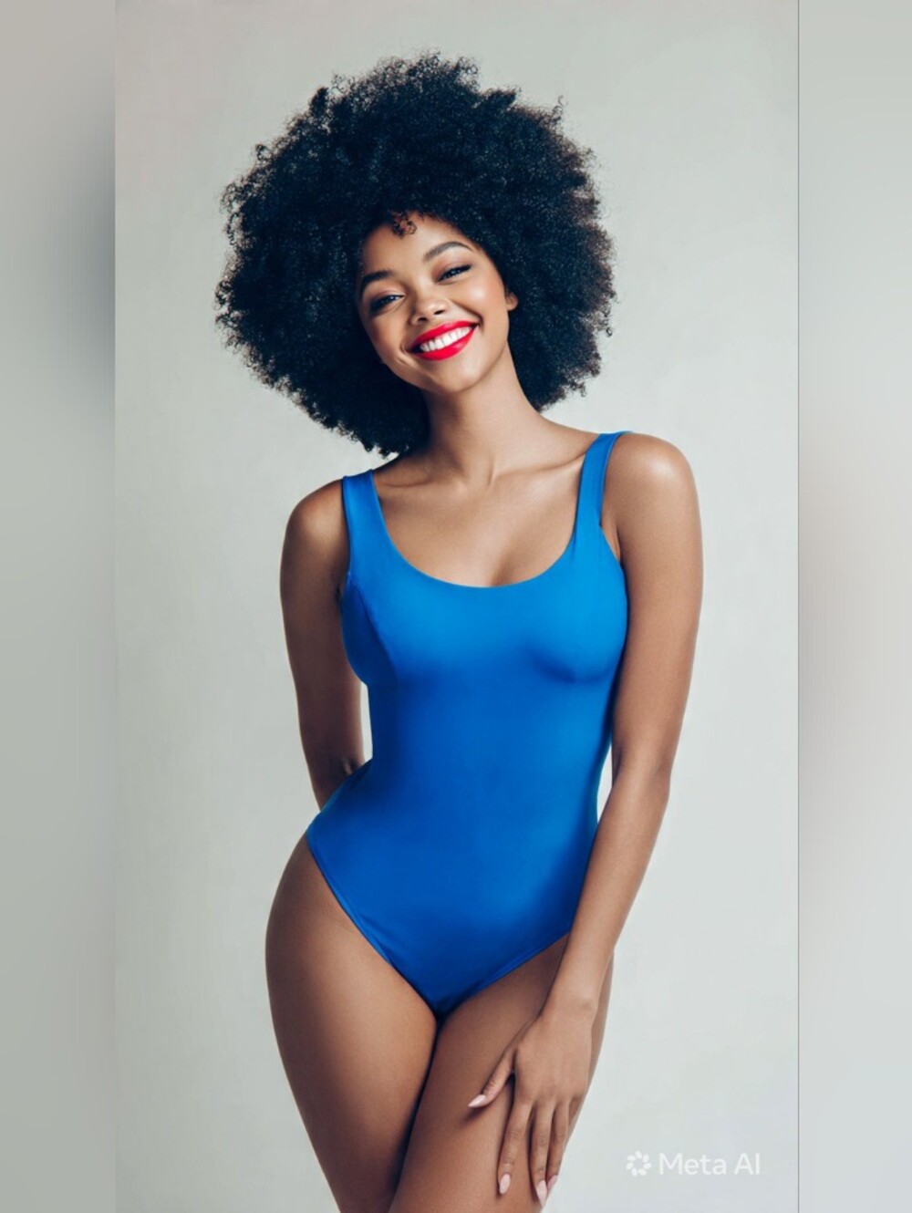 YMI Bright Royal Blue One-Piece Swimsuit SIZE LARGE